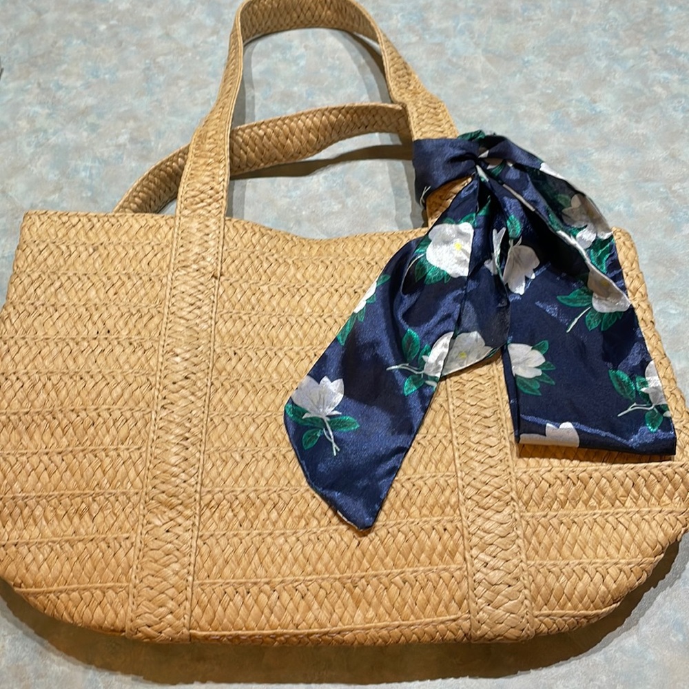 Draper James straw tote bag